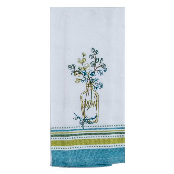 Kay Dee Designs Greenery Embroidered Tea Towel
