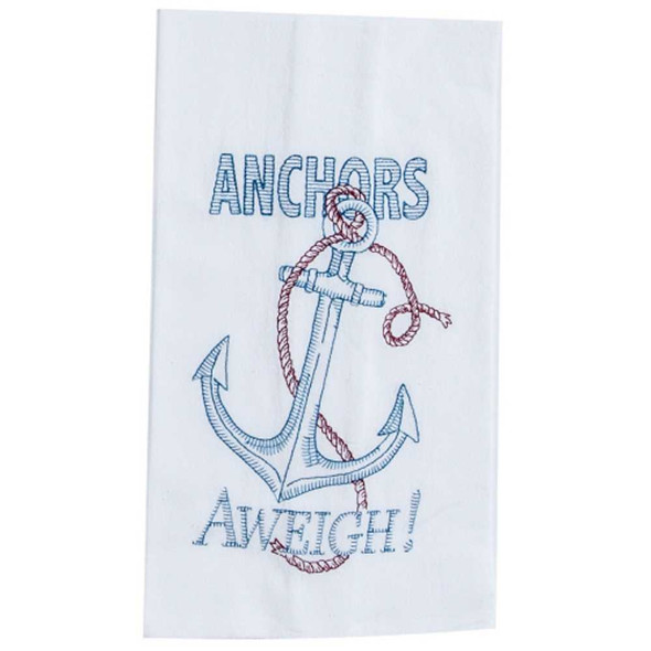 Kay Dee Designs Anchors Aweigh Embroidered Flour Sack Towel