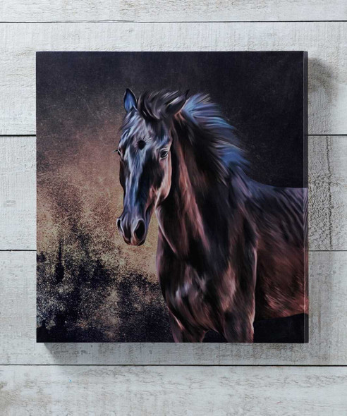 Giftcraft Wood Canvas Horse Print