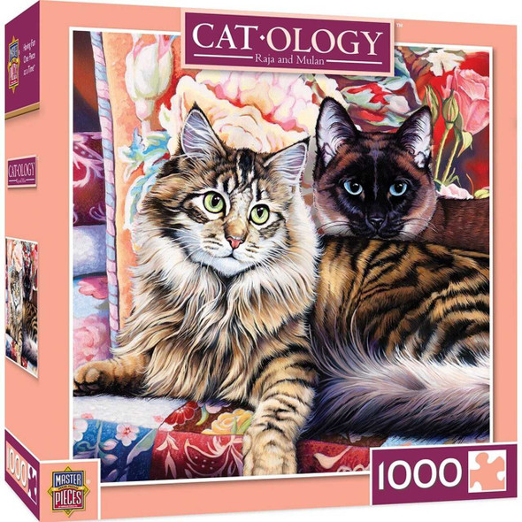MasterPieces Cat-Ology Raja and Mulan 1000 Piece Square Jigsaw Puzzle by Jenny Newland