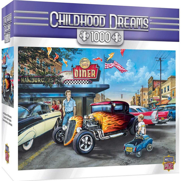 MasterPieces Childhood Dreams Hot Rods and Milkshakes -1000 Piece Jigsaw Puzzle by Dan Hatala