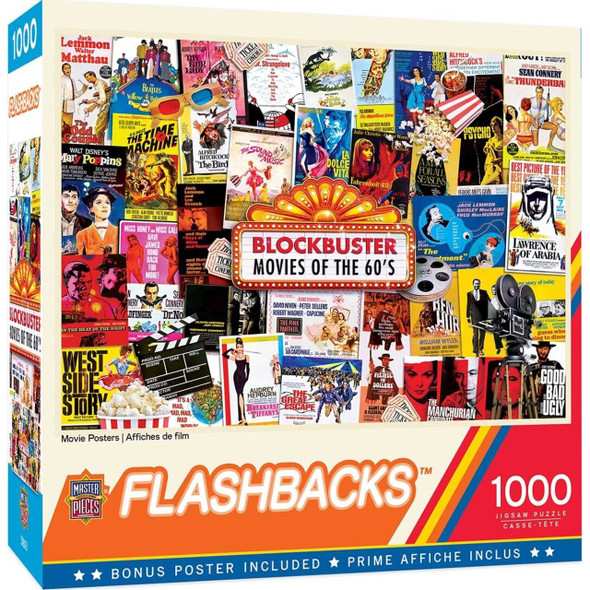 MasterPieces Flashbacks - Movie Posters 1000pc Puzzle