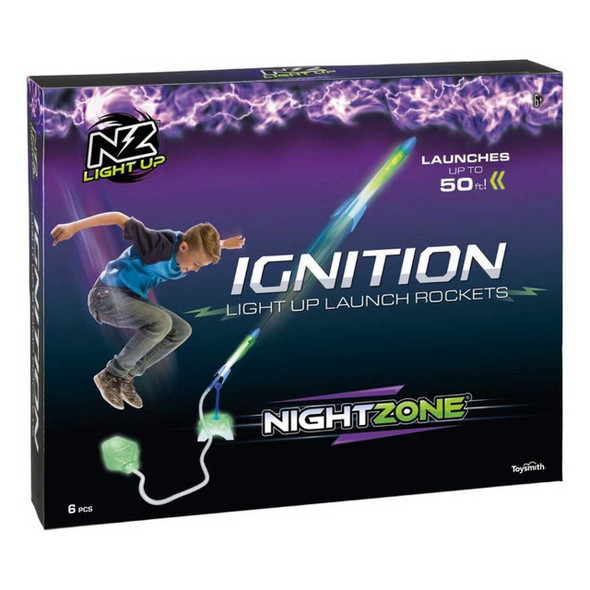 Toysmith Nightzone Ignition Glow in the Dark Rocket