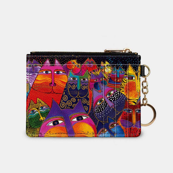 Monarque Laurel Burch Fantasticats Keychain Wallet