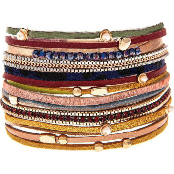 Rain Jewelry Collection Multi Color Suede Strips Magnetic Bracelet Rain Jewelry Collection Multi Color Suede Strips Magnetic Bracelet