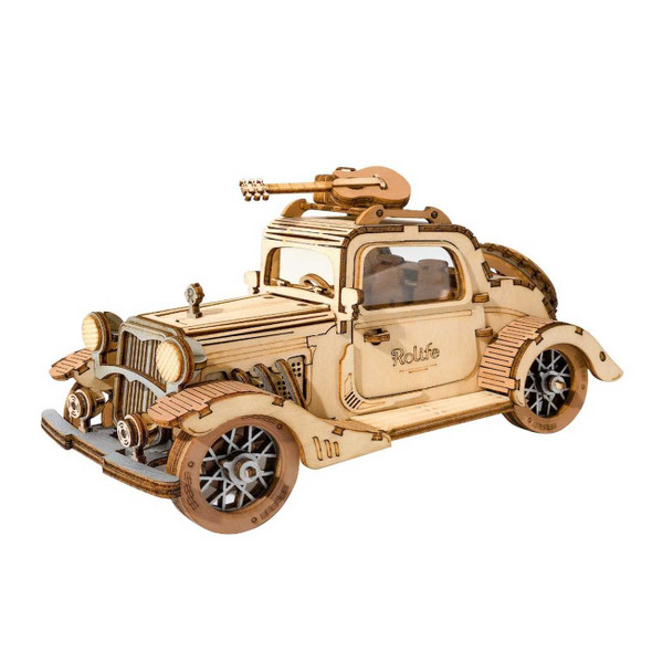 Hands Craft Vintage Car DIY 3D Wooden Puzzle