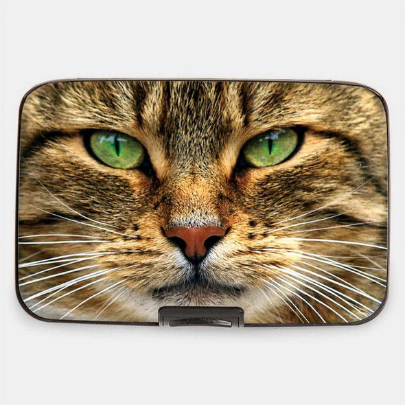 Monarque Green Eye Tabby Cat Armored Wallet