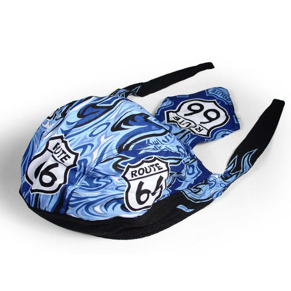 Real Time Products Route 66 Cool Blue Flame Do Rag