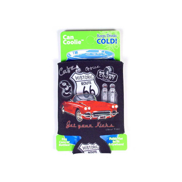 Real Time Products Route 66 Nostalgia Design Red Car Coolie