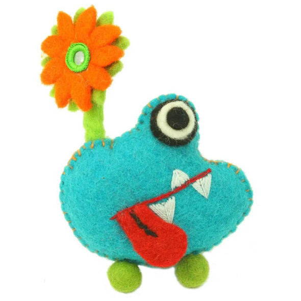 Global Crafts Blue Monster Felt Tooth Fairy Pillow