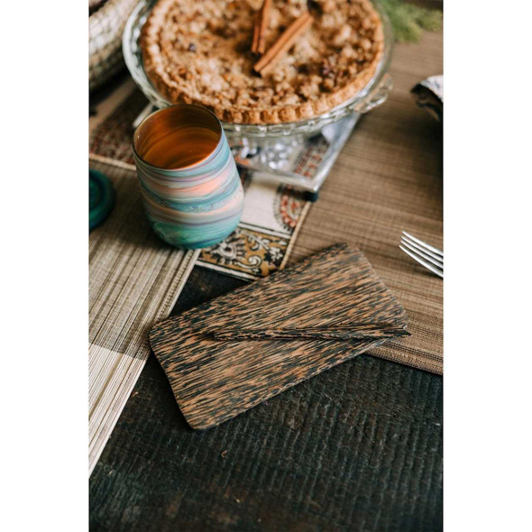 Ten Thousand Villages Palm Wood Serving Dish