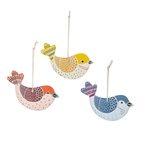 Ganz Colorful Hand Painted Bird Ornament