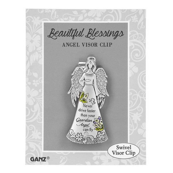 Ganz Never Drive Faster Than Your Guardian Angel Can Fly Visor Clip