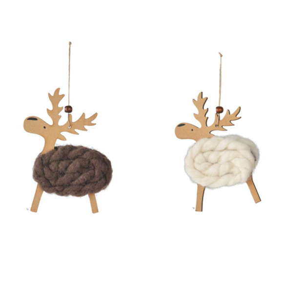 Ganz Wool Deer Ornament