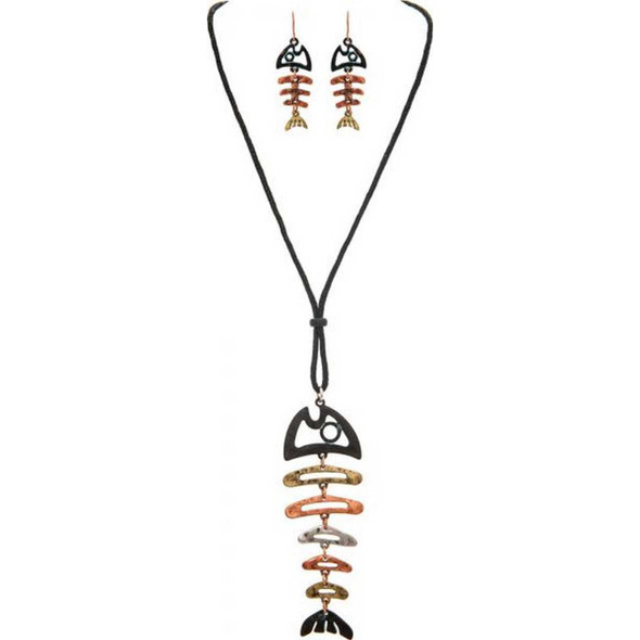 Rain Jewelry Collection Patina Multi Flexible Fishbones Necklace Set Rain Jewelry Collection Patina Multi Flexible Fishbones Necklace Set