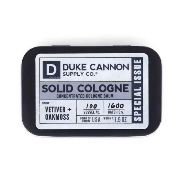 Duke Cannon Vetiver and Oakmoss Solid Cologne