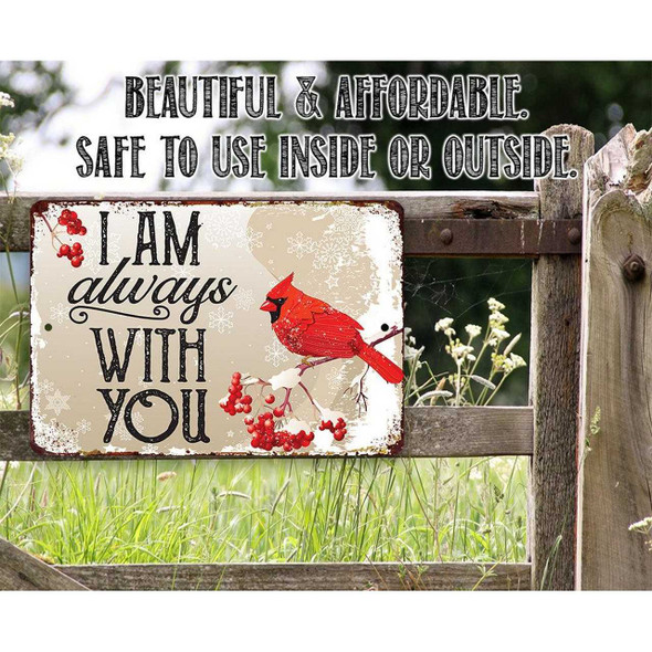 Lone Star Art I Am Always With You Metal Sign