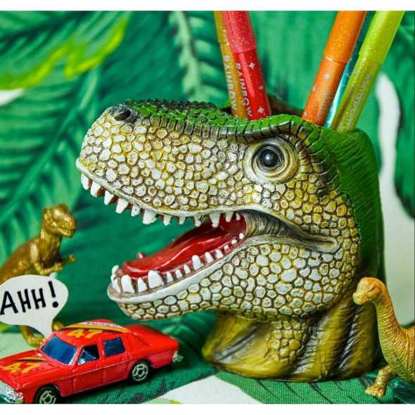 Streamline Green T Rex Pen Cup