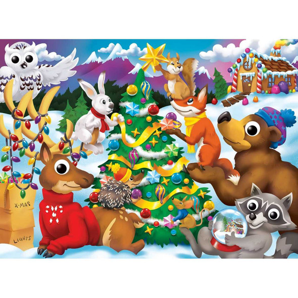 MasterPieces Googly Eyes - Around The Christmas Tree 48 Piece Puzzle