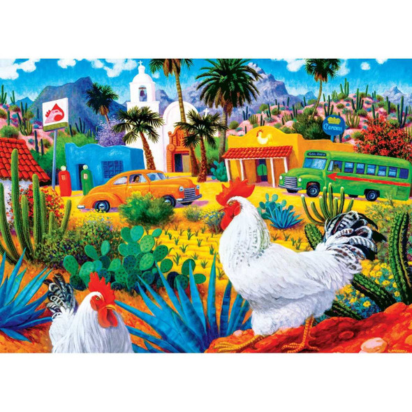 MasterPieces Roadsides of the Southwest - Gallos Blancos 550pc Puzzle