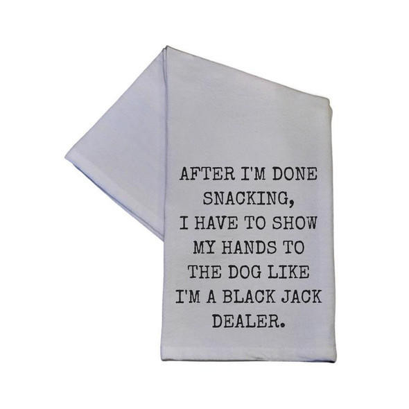 Blackjack Dealer Dog Hand Towel