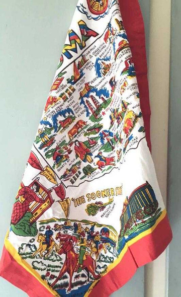 Oklahoma Map Towel