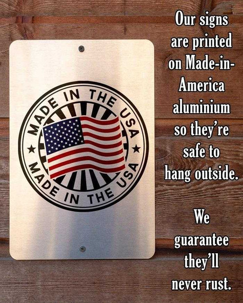 Alcohol Because Metal Sign