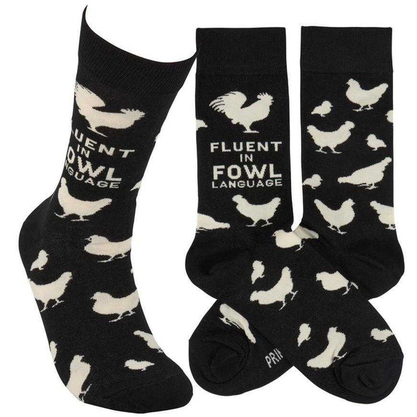  Fluent in Fowl Language Socks