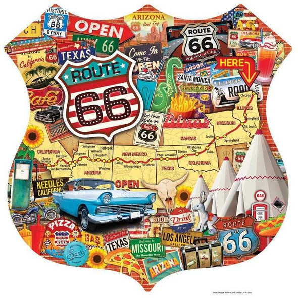 Route 66 1000 Piece Shaped Puzzle