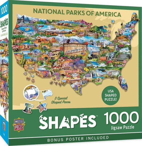  National Parks of America 1000 Piece Shaped Puzzle