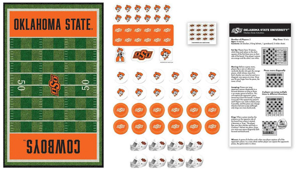  Oklahoma State Cowboys Checkers Board Game