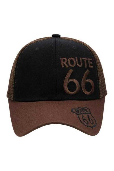  Brown Route 66 Structured Trucker Hat