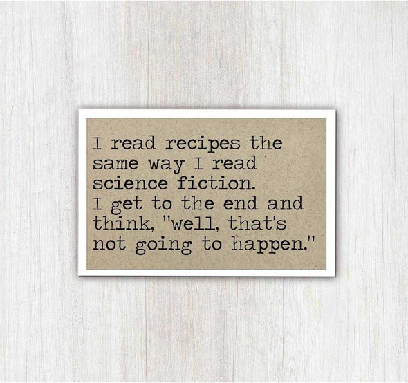 Read Recipes Funny Magnet