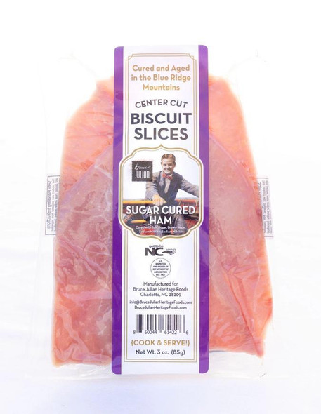 Sugar Cured Country Ham Biscuit Slices 3 oz