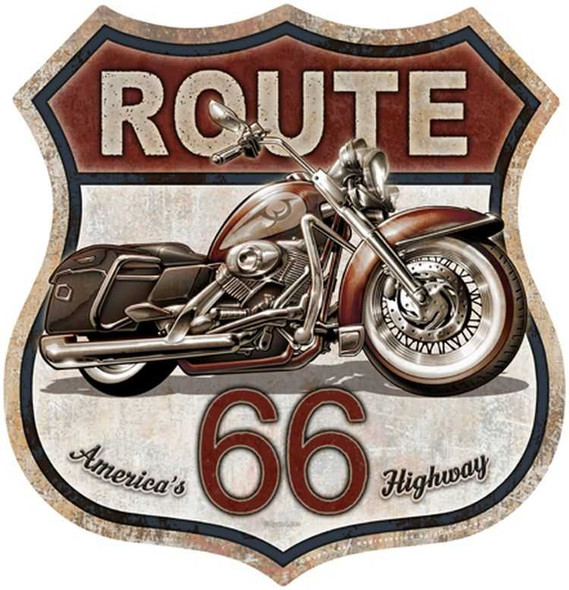 Route 66 Bike Shield Sign