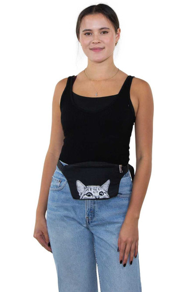  Peeking Cat Fanny Pack