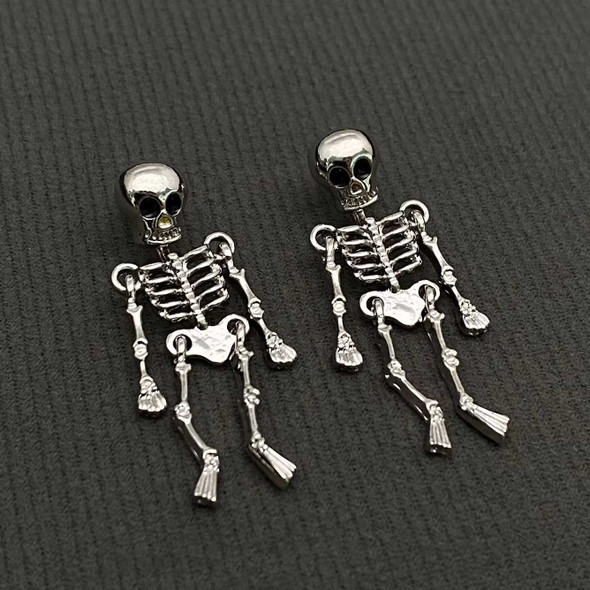 Halloween Skull Dangle Earrings
