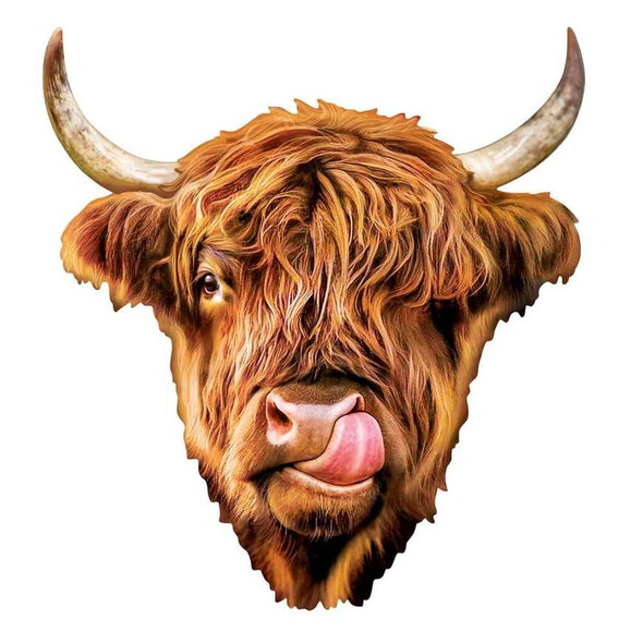  Highland Cow 100 Piece Shaped Jigsaw Puzzle