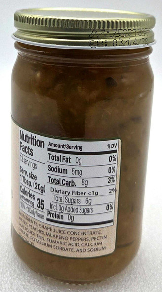 Peach Jalapeno No Sugar Added Jam 9 oz