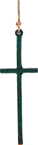  Patina Narrow Cross Earring