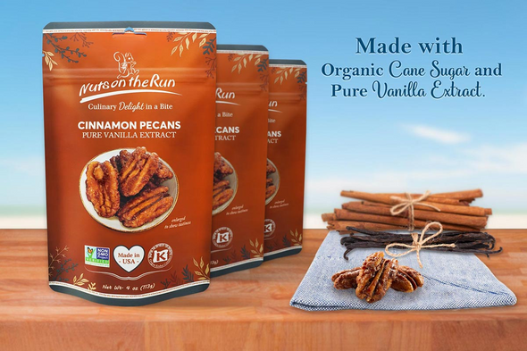 Cinnamon Vanilla Pecans Bag 4 oz