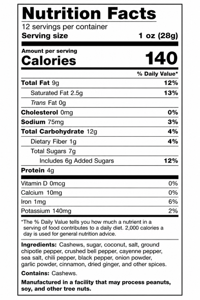 Spicy Cashew Sampler 12 oz