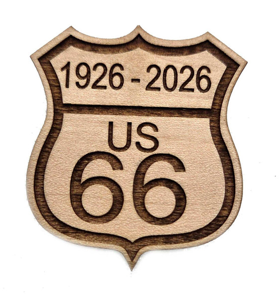 J&J Mini 2026 US Route 66 Shield Magnet
