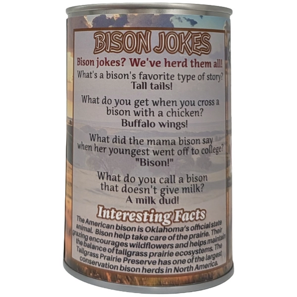 Canned Bison Plush Oklahoma Edition