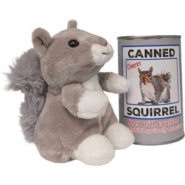 Canned Grey Squirrel Plush
