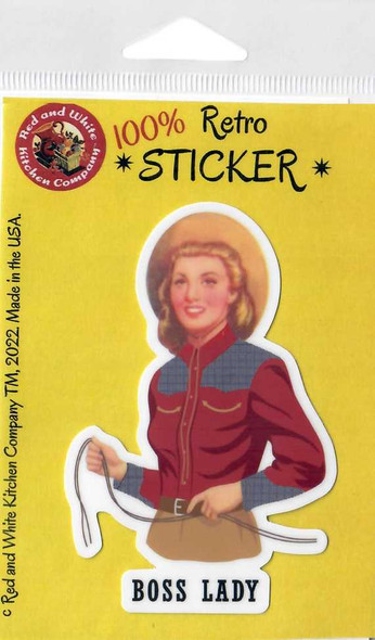  Boss Lady Retro Cowgirl Sticker