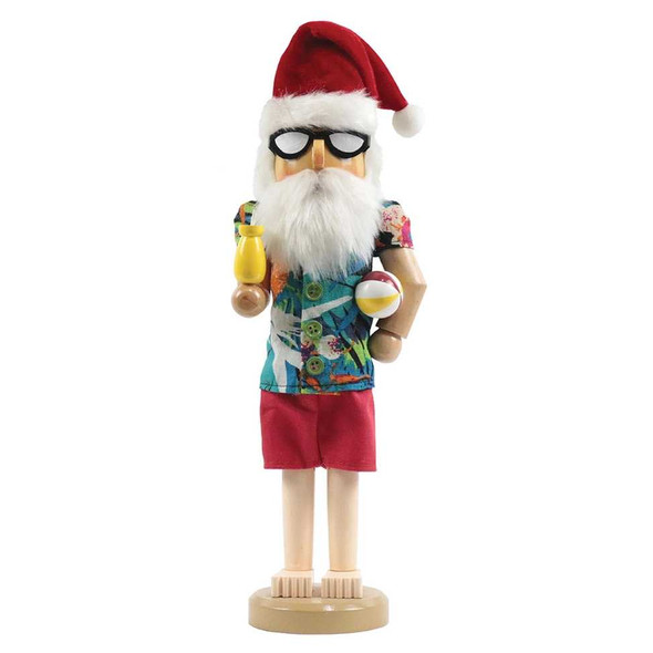 15" Beach Time For Santa Nutcracker