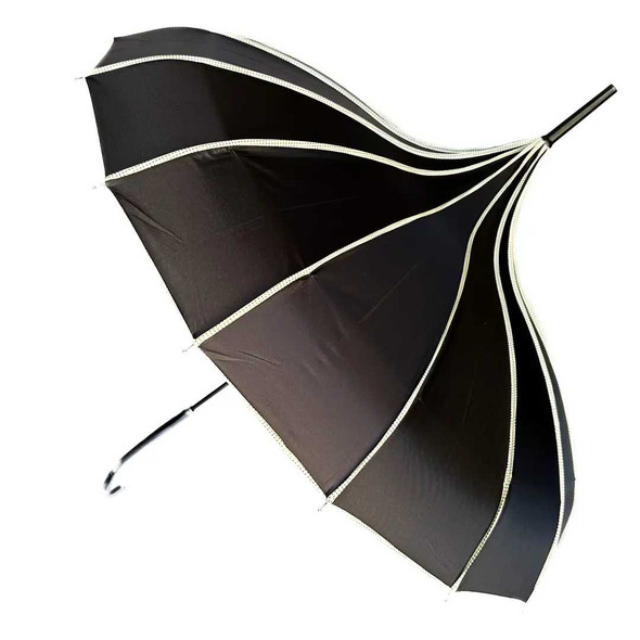  Black Victorian Parasol Umbrella