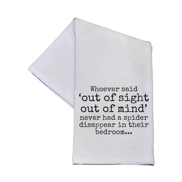 Out of Sight Out of Mind Spider Tea Towel