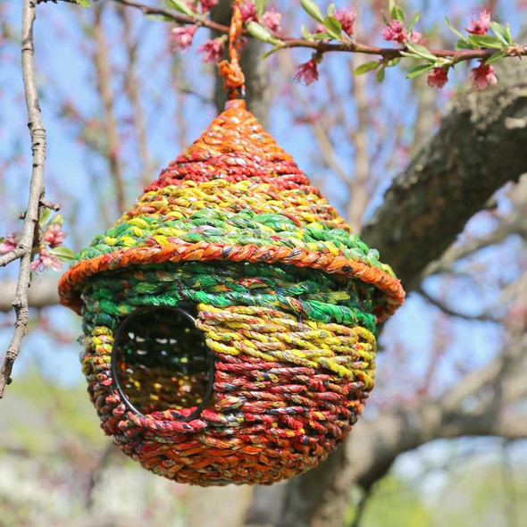 Sunny Garden Woven Birdhouse